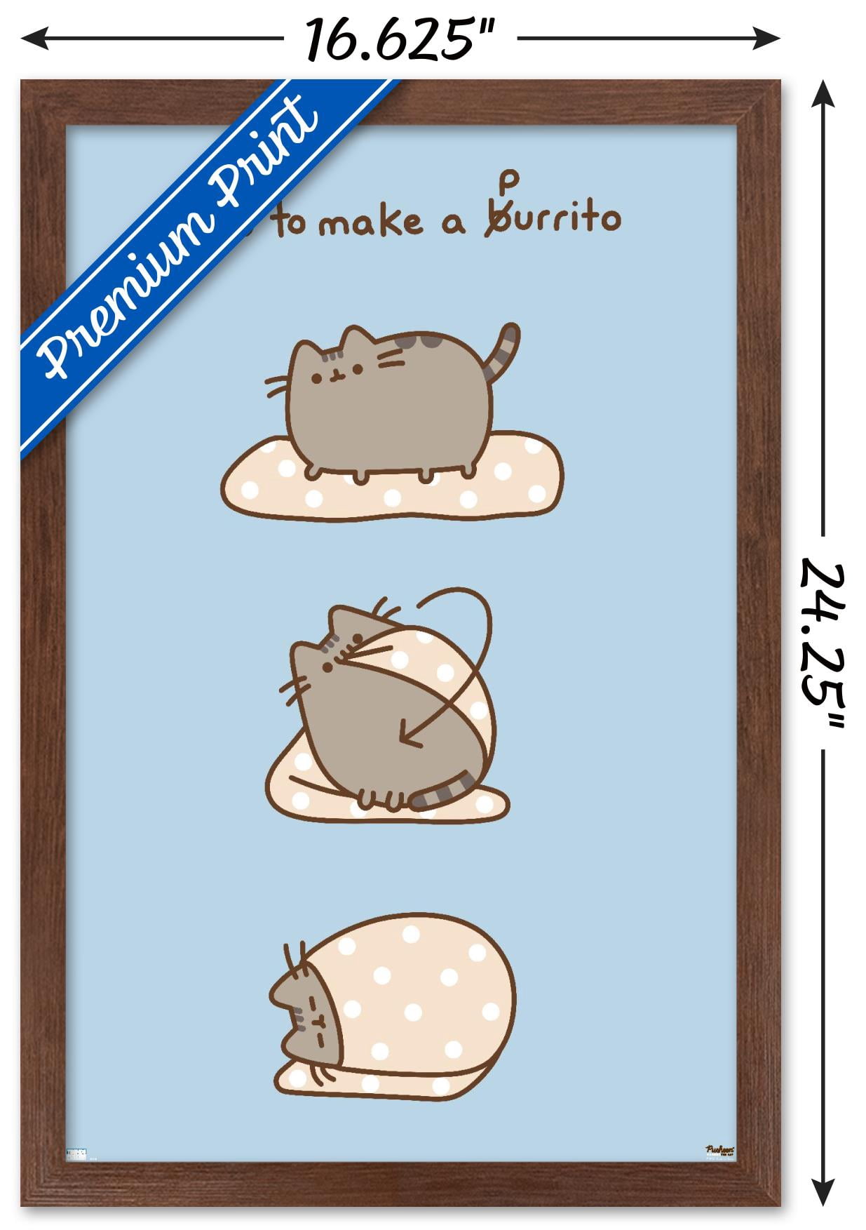 Pusheen - Purrito Wall Poster, 14.725" x 22.375" Framed