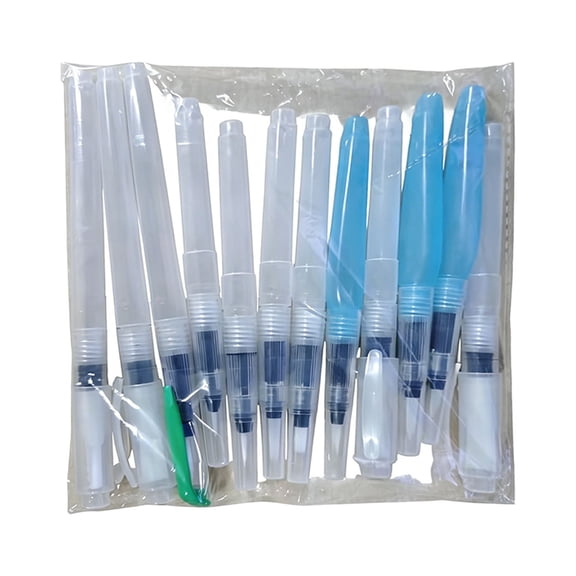 12 Pack Refillable Water Brush Pens with Nylon Tips for Watercolor Painting