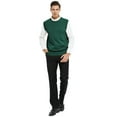 thumbnail image 4 of TOPTIE Men's Business Sweater Vest Cotton Jumper Top-Green-S, 4 of 7
