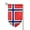 Fillet, variant on Norway Flag Double Sided Garden Flag for Indoor Outdoor Decorations 12.5 * 18 Inches Square