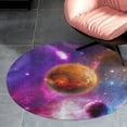 thumbnail image 4 of Starry Sky Planet Round Carpet Circle Rug Outdoor Patio Area Rug Washable Large Area Rugs Hallway Room Decor Fitness Mats, 4 of 8