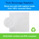 thumbnail image 5 of Tork Universal b1141 servilleta de bebidas, 1 hoja, pliegue 1/4, 23.83 cm de ancho x 23.8 cm de largo, blanco (8 paquetes, 500 por paquete, 4000 servilletas) Tork NA, 5 of 6