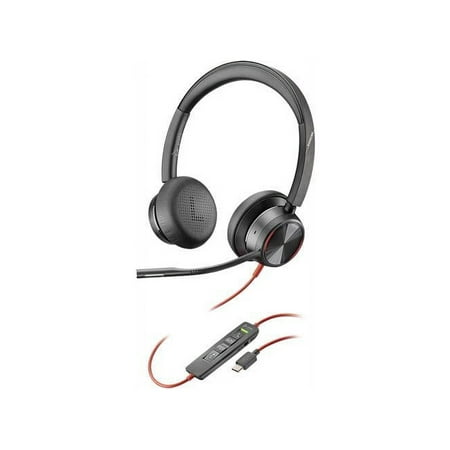 UPC: 0017229168480 | Poly – Blackwire 8225 Wired Headset with Boom Mic (Plantronics) – Dual-Ear (Stereo) Computer Headset – USB-C to Connect to Your PC/Mac – Active Noise Canceling – Works with Teams Zoom & More