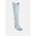 thumbnail image 2 of Sharmin Checkered Sequin Knee High Boots, 2 of 9