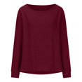 thumbnail image 5 of Casual Women's Tops Fashion Plus Size Women's Solid Color Long-sleeved Pullover Casual Fashion Top, 5 of 6