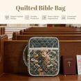 thumbnail image 6 of Xoenoiee Highland Cattle Daisy Flower Pattern Bible Cover Case for Women Men, Large Quilted Bible Bag with Handle and Zippered Pocket, Christian Tote for Bible Study and Church, 6 of 7