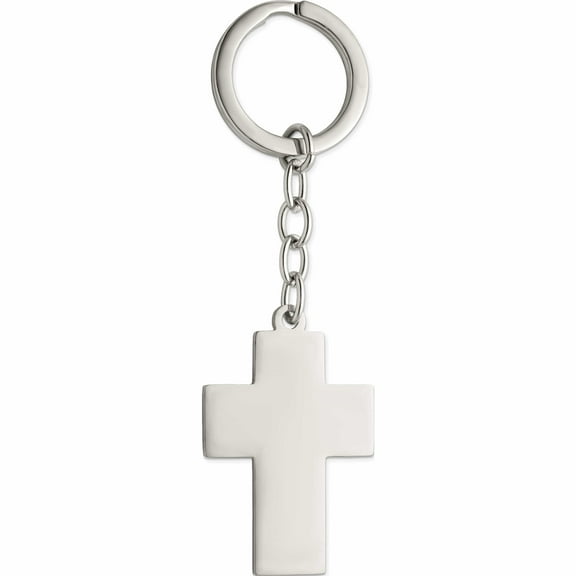 Stainless Steel Polished Cross Key Ring Made In China -Jewelry By Sweet Pea