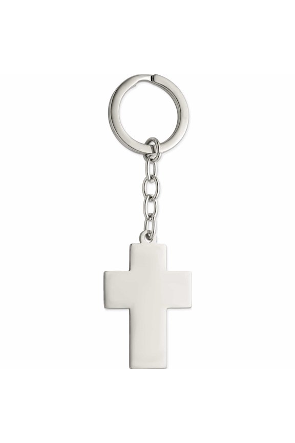Stainless Steel Polished Cross Key Ring Made In China -Jewelry By Sweet Pea