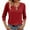 Red, variant on UJNDER Women's Casual Loose Fit 3/4 Sleeve Solid Color T Shirt Comfortable Basic Tops for Women Daily Wear Green XL