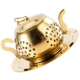 thumbnail image 4 of KAKOWELY Stainless Steel Tea Strainer for Loose Tea Golden Color Small Size Lightweight Portable, 4 of 8