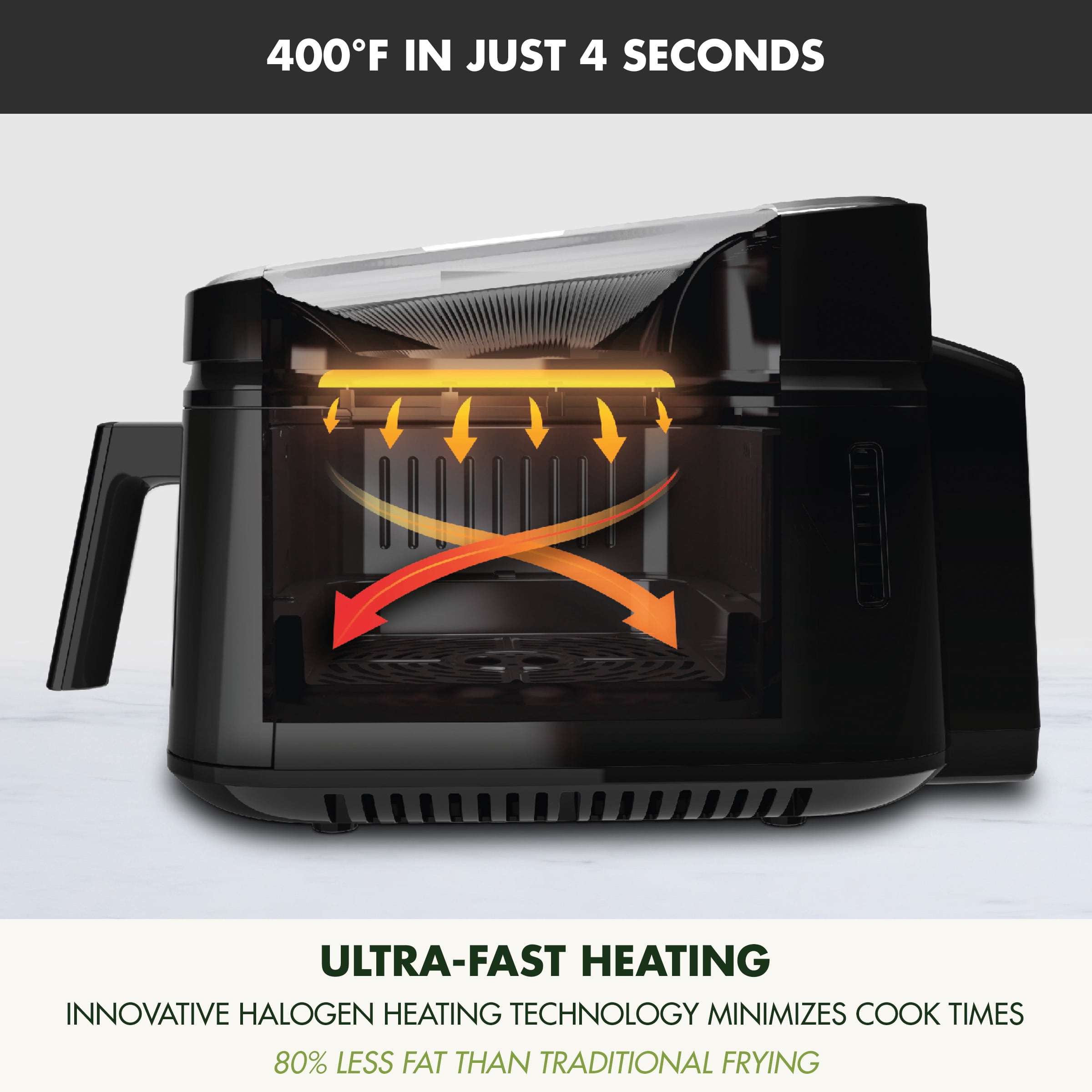 GreenPan Cyclone 7QT 12-in-1 Air Fryer, XL Easy View Window, 400 °F in 4 Seconds