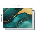 thumbnail image 6 of Green and Gold Marble Glitter Waves Pattern Summer Placemats Table Placemats Set Of 4-Linen Kitchen Washable Placemats Table Mats 11.8"x17.7" Non-Slip Heat Resistant, 6 of 6