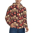 thumbnail image 2 of Salouo record Skull rock Pattern Men's Fall Hoodie Sweatshirt,Sport Hoodie with Pockets for Men Pullover Casual Hooded Sweatshirt-Small, 2 of 7