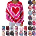thumbnail image 7 of qucoqpe Valentine's Day Sweatshirt for Women Loose Fit Casual Crewneck Pullover with Print Cozy Long Sleeve Shirts Top, 7 of 7