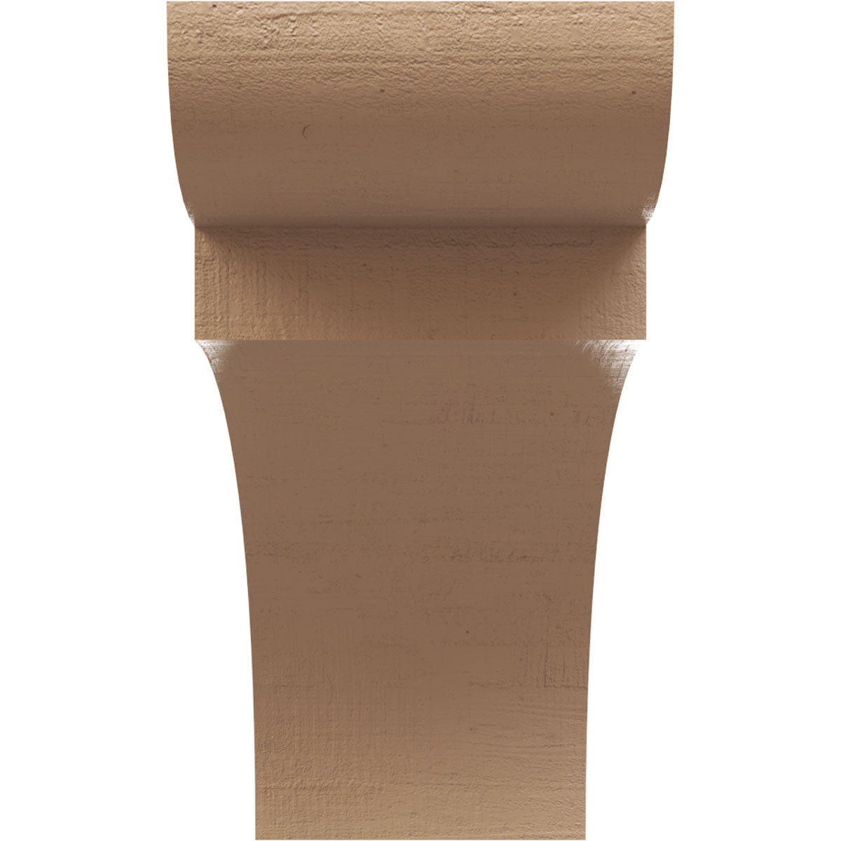 2"W x 6"D x 4"H Classic Yorktown Rough Cedar Woodgrain TimberThane Corbel, Primed Tan