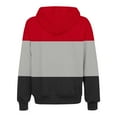 thumbnail image 5 of BiZtdJrK Color Block Zip Up Hoodies for Women Long Sleeve Oversized Drawstring Sweatshirts with Pockets Fall Winter Lightweight Gym Coat Red S, 5 of 6
