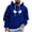 Blue, variant on LpwkSSA Graphic Print Hoodie for Men Casual Long Sleeve Solid Color Pullover Drawstring Hooded Sweatshirt with Fornt Pocket Casual Sports Hoodie Green XXL