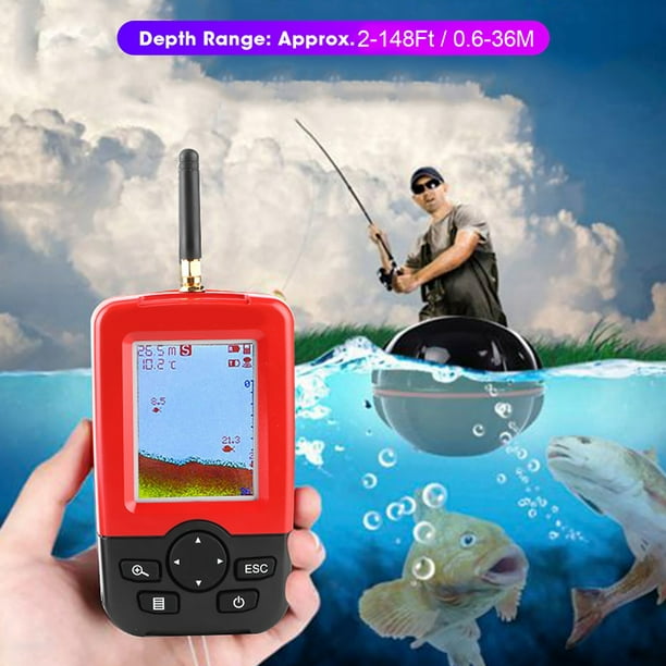 Fish Finder Fish Sensor Fish Sonar Underwater Fish Sounder Fish Finder  2-148ft Depth Fish Finder With 100m Wireless Sonar Sensor Fish Detect For  Lake Sea Saltwater 