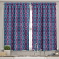 thumbnail image 2 of Ambesonne Geometric Valance & Curtain, Rhombuses Pattern, 55"x36", Multicolor, 2 of 6