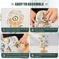 thumbnail image 4 of Bedside Desk Lamp LED Bulb Night Light USB Power Fabric Lampshade Table Lamps Anchors Boats Dots, 4 of 7