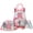 Pink K, variant on Pink Kids Rolling Backpack for Girls Cute Roller Backpacks for School with Lunch Box Pencil Case Wheeled Bookbag with Wheels for Pupil Ages 6-12