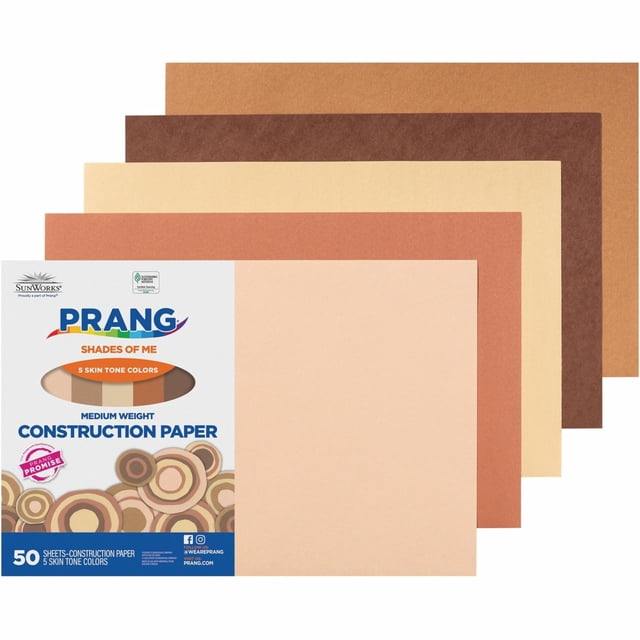Pacon Prang (anteriormente SunWorks) Papel de construcción blanco 12" x 18" 50 hojas