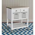 thumbnail image 6 of Linon Robbin Wood Rolling Kitchen Storage and Prep Cart in White, 6 of 8