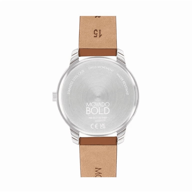 Movado 3600984 Trend Element Silver Dial Brown Leather Strap  display picture 1