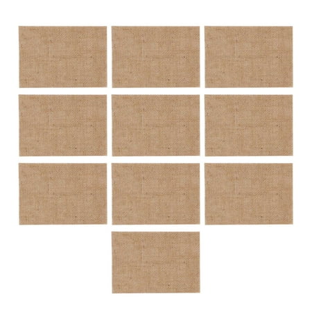 

10 pcs Natural Hessian Burlap Place Mat Table Placemats Coaster Dining Decor