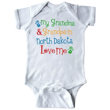 

Inktastic North Dakota Grandma Loves Me Gift Baby Boy or Baby Girl Bodysuit