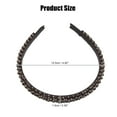 thumbnail image 2 of Unique Bargains 1pc Faux Crystal Headband Women Hairband Hair Accessories 0.59 Inch Wide Champagne Black, 2 of 7