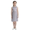 thumbnail image 3 of Eandarui Kids Flower Girl Dress Princess Lace Sequined Chiffon Dress Pageant Formal Dress Up Gray 10, 3 of 7