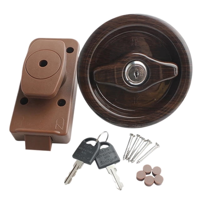 RV Door Lock Bathroom Door Lock With Key Door Thickness 24Mm-45Mm Suitable For Yachts Boats Caravans Campers RV