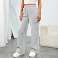 thumbnail image 4 of SUNBS Womens Cargo Sweatpants Wide Leg Pants For Women With Pockets & Elastic Waist Casual Pants, 4 of 9