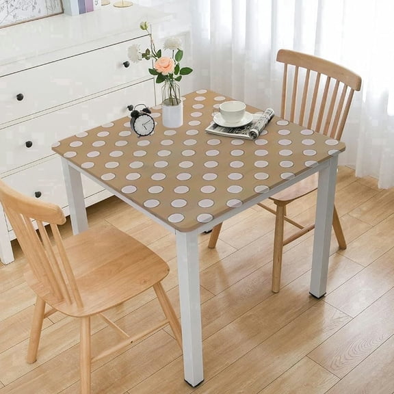 BANET Machine Washable 36" x 36" White Polyester Tablecloths