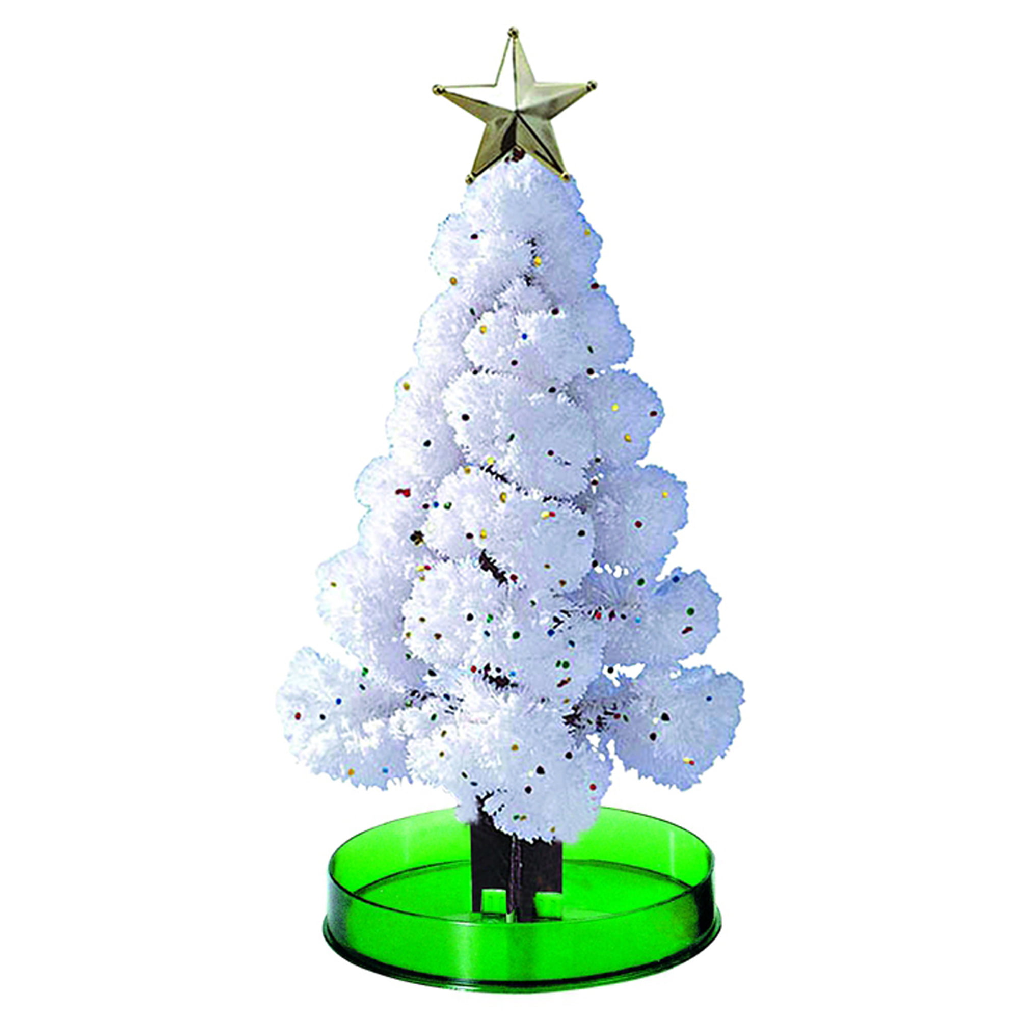 A, 1PC poedkl Magic Growing Christmas Tree Funny Crystal Novelty Gift Toy Presents Novelty Kit for Kids Funny Educational and Party Toys 