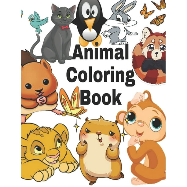 1 Animal Coloring Book For Kids Aged 2 8 60 Animals For Toddler Coloring Book Nice