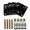 Black, variant on Leg Mounting Plates, LAVANE Set of 4 Furniture Leg Attachment Plates, 5/16"(M8) Industrial Grade Flat Mounting T-Plates with Hanger Bolts, Screws, Strengthen Weak for Repair Damaged Sofa Couch Seat