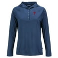 thumbnail image 2 of Women's Cutter & Buck Navy Philadelphia Phillies  Coastline Epic Comfort Eco Recycled Hoodie Raglan Long Sleeve T-Shirt, 2 of 3