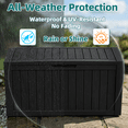 thumbnail image 5 of MINDYES 80 Gallon Deck Box, Extra Large Outdoor Storage for Patio Cushions, Holiday Decor & Garden Tools, Black, 5 of 8