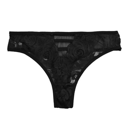 

Miayilima Panties For Women Mesh Breathable Low Waist Triangle Lace Thong Panties