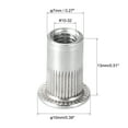thumbnail image 2 of Unique Bargains #10-32 Écrous à Rivet en Alliage d'Aluminium Tête Plate Filetée Argent 100 Pcs, 2 of 5