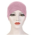 thumbnail image 3 of EnJoCho Elastic Caps for Ladies Women Stretch Cloth Forehead Headwear Soft Hat Linen Turban Hat Bottoming Hat, 3 of 5