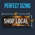 thumbnail image 3 of Support Local Business Banner | Shop Local Banner | Community Support Sign | Small Business Grand Opening Banner| Storefront Promotion - 48"x18" Vinyl Banner - 4 Corner Grommets - BAN0015, 3 of 5