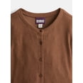 thumbnail image 2 of Weekend Academy Girls Long Sleeve Ribbed Button Front Top, Sizes 4-18, 2 of 3