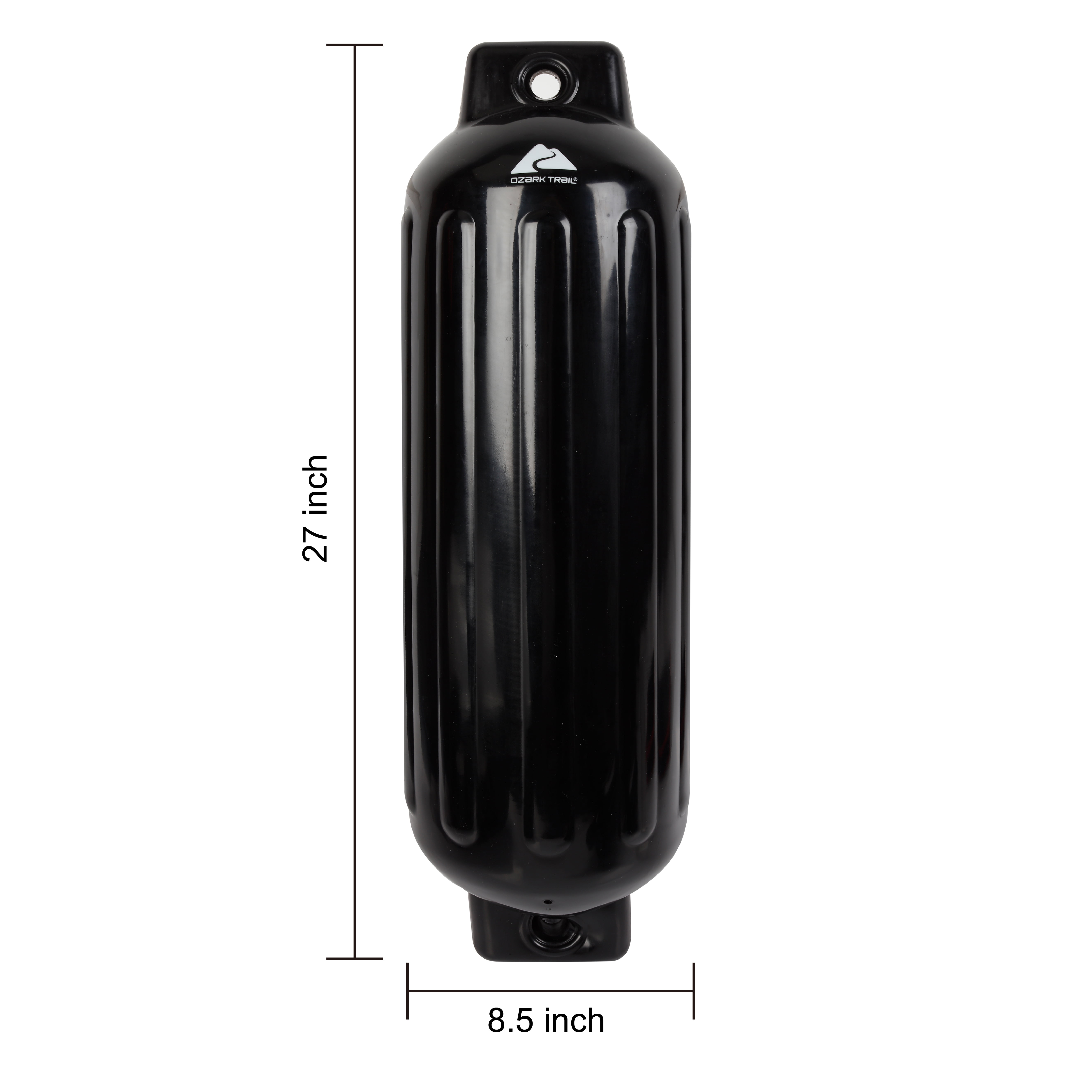 Ozark Trail 8.5" x 27" Inflatable Boat Bumper Marine Boat Fender, Black
