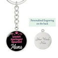 thumbnail image 2 of Dog Mom Keyring Welsh Springer Spaniel Mama Circle Keychain Stainless Steel or 18k Gold, 2 of 7