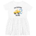 thumbnail image 3 of Inktastic I'm Digging Being 2 Birthday Truck Girls Toddler Dress, 3 of 5