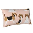 thumbnail image 2 of Easygdp Beagle Dog On Brown Envelope Closure Pillowcase - 20x36in, Queen Pillowcase, Breathable, Stain-Resistant, Wrinkle-Free, 2 of 9