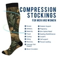 thumbnail image 2 of FORMRS Womens Knee High Socks Casual Long Thick Travel Daily Wear, 1 Pair, Brown Floral Rabbits Pattern, 2 of 6